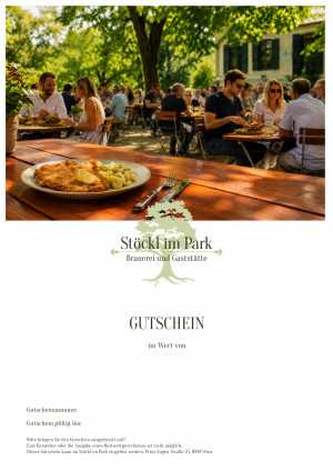 Gutschein mit Gastgarten und Schnitzel mit Kartoffelsalat