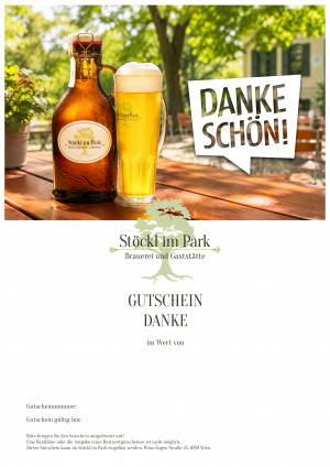 Gutschein mit Danksagung